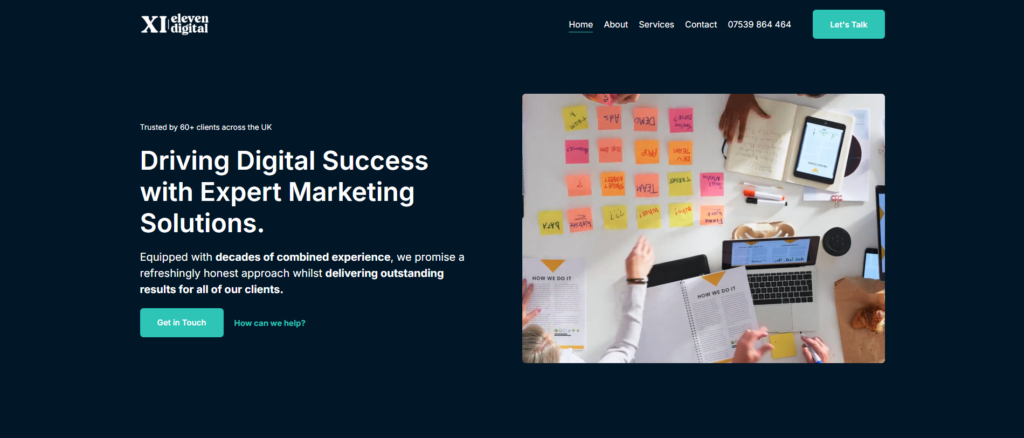 Eleven Digital - Homepage View